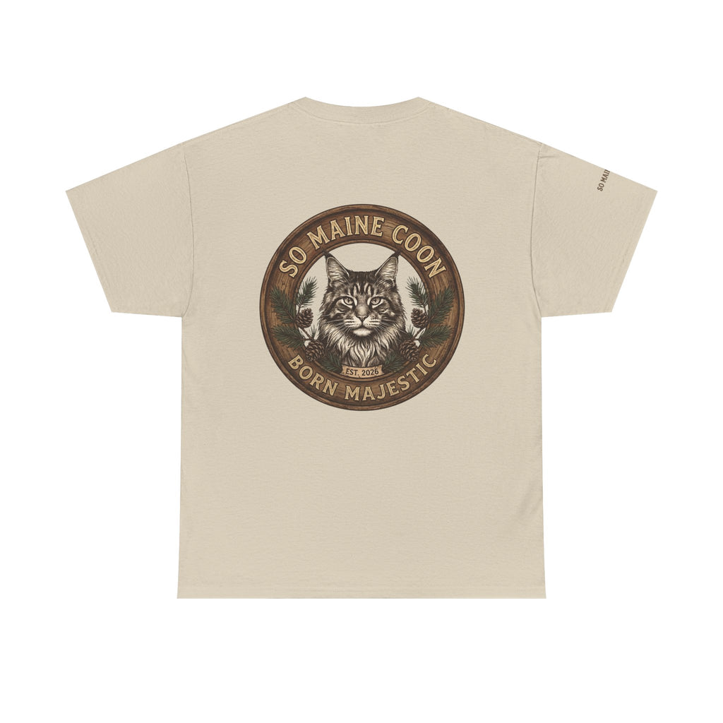 So Maine Coon T-Shirt — Born Majestic Logo | Maine Coon Lover Gift | Unisex