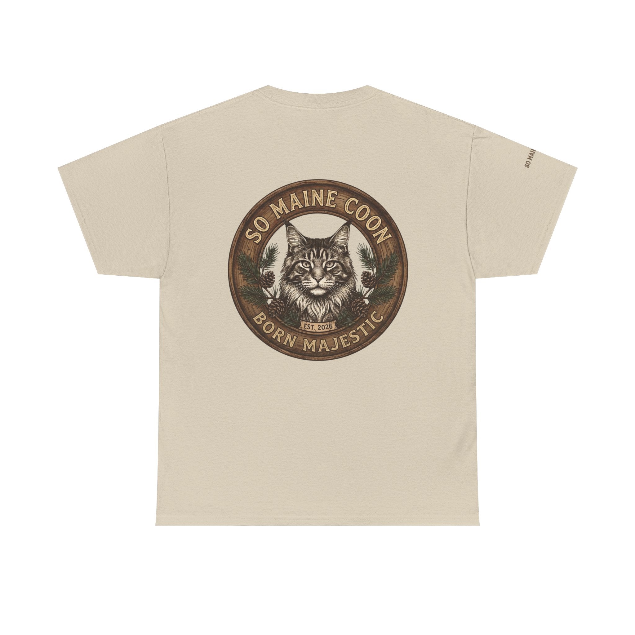 So Maine Coon T-Shirt — Born Majestic Logo | Maine Coon Lover Gift | Unisex