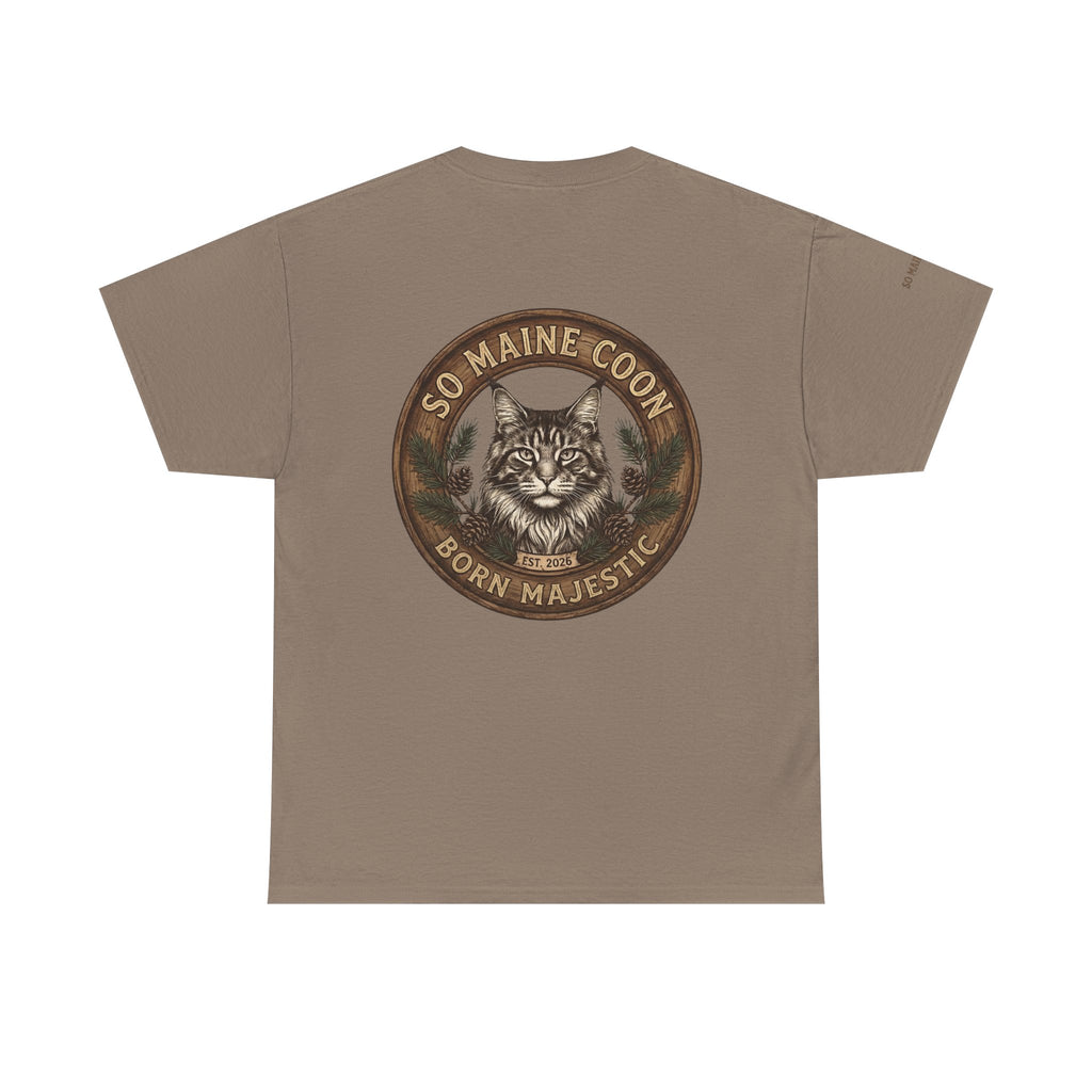 So Maine Coon T-Shirt — Born Majestic Logo | Maine Coon Lover Gift | Unisex