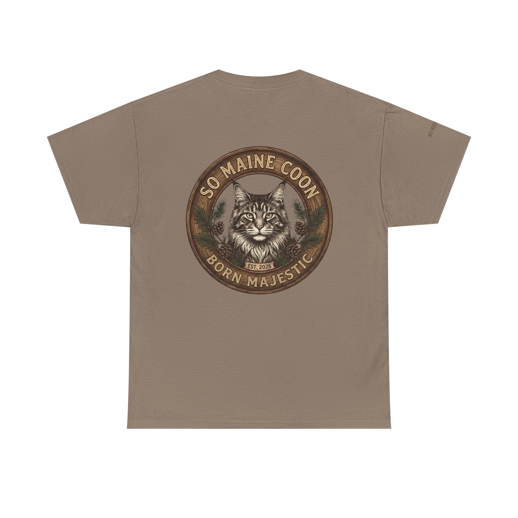 So Maine Coon T-Shirt — Born Majestic Logo | Maine Coon Lover Gift | Unisex