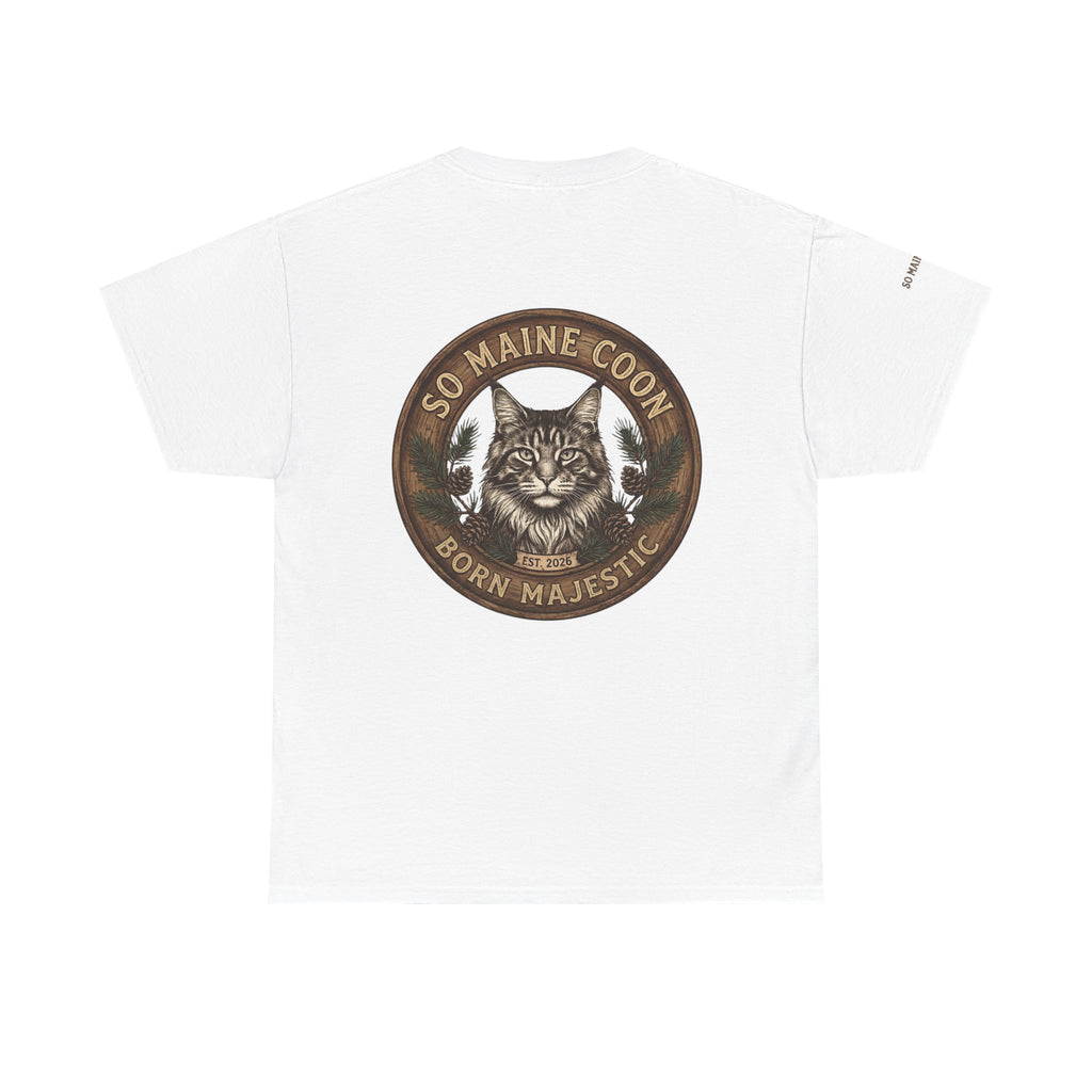 So Maine Coon T-Shirt — Born Majestic Logo | Maine Coon Lover Gift | Unisex
