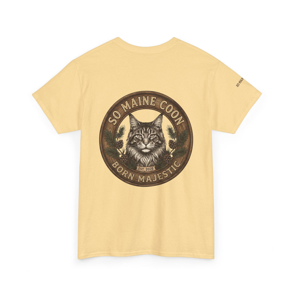 So Maine Coon T-Shirt — Born Majestic Logo | Maine Coon Lover Gift | Unisex