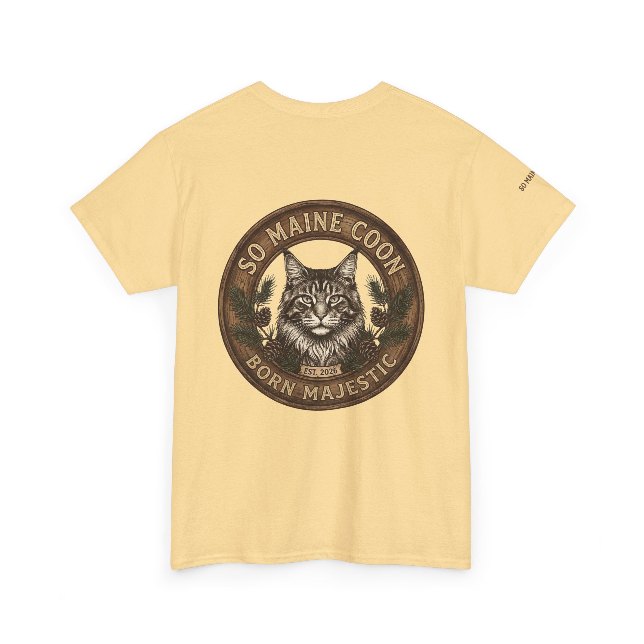 So Maine Coon T-Shirt — Born Majestic Logo | Maine Coon Lover Gift | Unisex