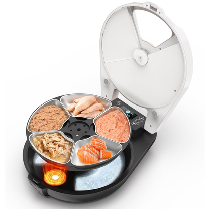 PurrFeast™ - Automatic Wet Food Feeder for Cats | 5 Fresh Meals