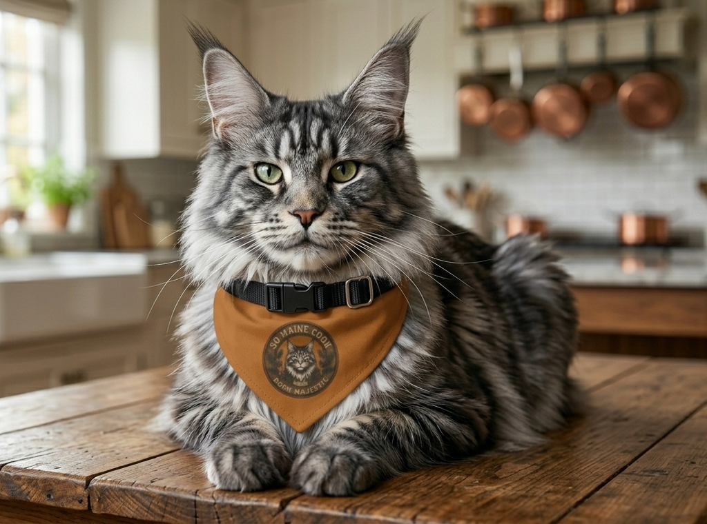 So Maine Coon Cat Bandana — Born Majestic | Maine Coon Accessory | Clip-On