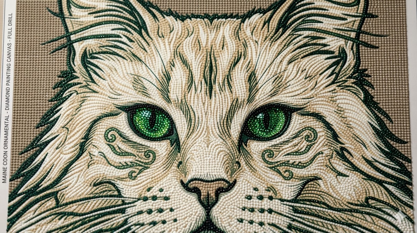 Custom Diamond Painting Kit | Personalized Maine Coon Art