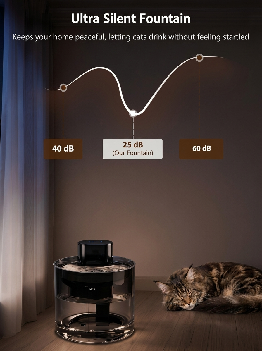 PurrSpring™ | Wireless Cat Fountain for Maine Coon & Large Cats