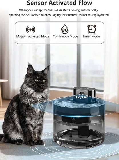 PurrSpring™ | Wireless Cat Fountain for Maine Coon & Large Cats
