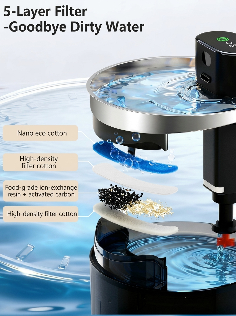 PurrSpring™ | Wireless Cat Fountain for Maine Coon & Large Cats