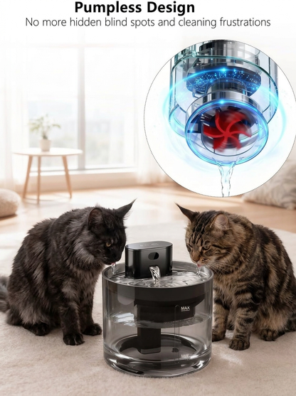 PurrSpring™ | Wireless Cat Fountain for Maine Coon & Large Cats