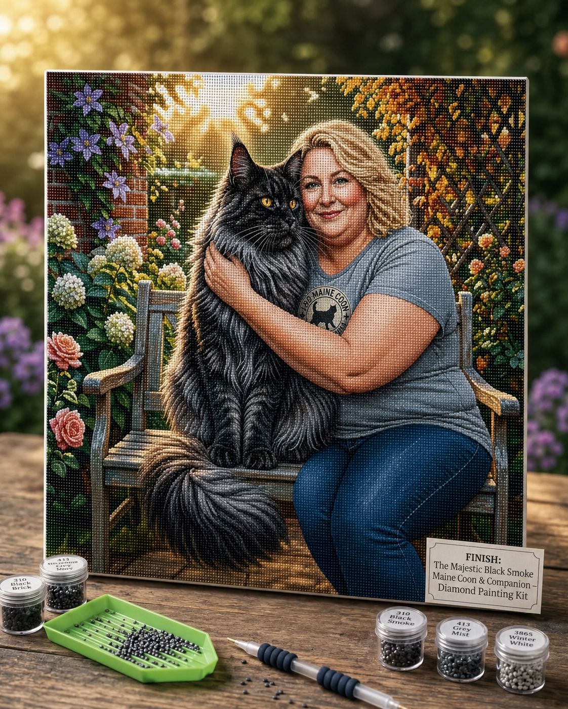 Custom Diamond Painting Kit | Maine Coon Art
