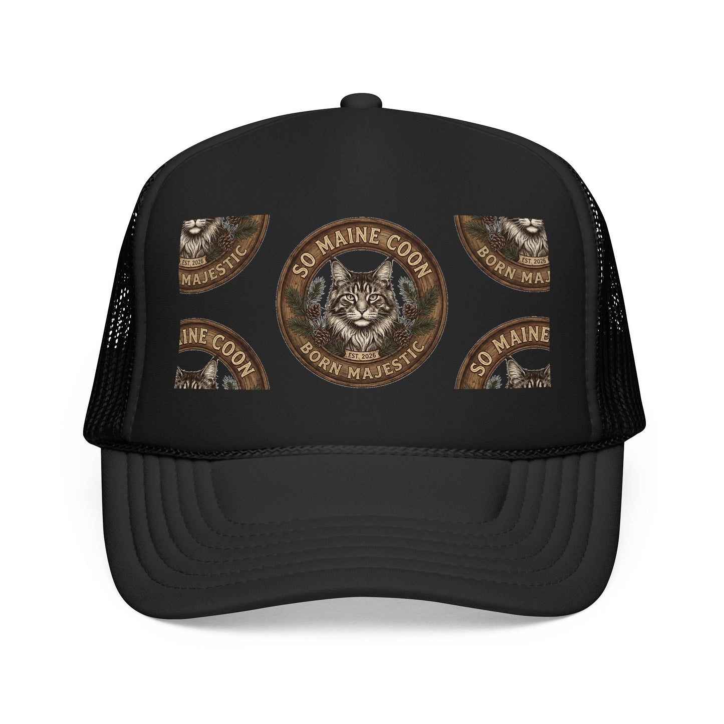 So Maine Coon foam trucker hat with Born Majestic Maine Coon patch